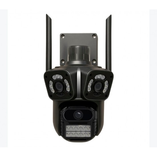 Επαγγελματική κάμερα παρακολούθησης 12 MP με Wi-Fi, PTZ, ήχο και βίντεο, με 3 φακούς και ζουμ 10x