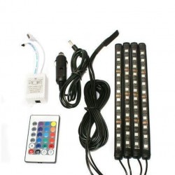 RGB LED φωτισμός για αυτοκίνητα, αδιάβροχο LED AMBIENT, 4 τεμάχια