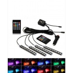 RGB LED φωτισμός για αυτοκίνητα, αδιάβροχο LED AMBIENT, 4 τεμάχια