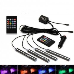 RGB LED φωτισμός για αυτοκίνητα, αδιάβροχο LED AMBIENT, 4 τεμάχια