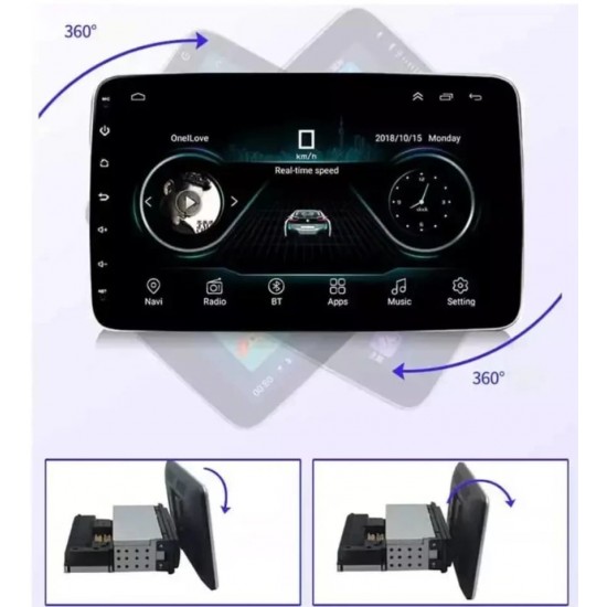 Πολυμέσων πλοήγηση γενικής χρήσης + κάρτα SIM Android 14 1DIN 8 GB RAM + 256 GB ROM