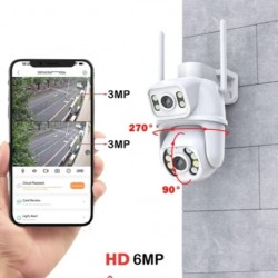 2 τεμάχια Διπλή αδιάβροχη κάμερα IP68 3x3 Wi-Fi ICSEE