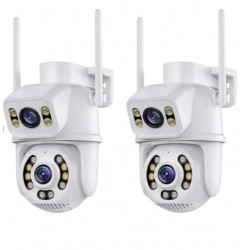 2 τεμάχια Διπλή αδιάβροχη κάμερα IP68 3x3 Wi-Fi ICSEE