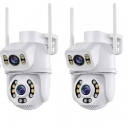 2 τεμάχια Διπλή αδιάβροχη κάμερα IP68 3x3 Wi-Fi ICSEE