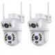 2 τεμάχια Διπλή αδιάβροχη κάμερα IP68 3x3 Wi-Fi ICSEE