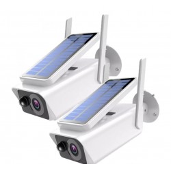 2 τεμάχια ΗΛΙΑΚΗ ΚΑΜΕΡΑ WIFI IP66, ασύρματη, για εξωτερική εγκατάσταση