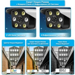 2 τεμάχια εξωτερικής κάμερας ασφαλείας Wi-Fi 5 MP Full HD