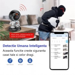 Έξυπνη κάμερα παρακολούθησης WiFi 6MP, μικρόφωνο αμφίδρομης επικοινωνίας, παρακολούθηση κατοικίδιων, παιδιών και ηλικιωμένων