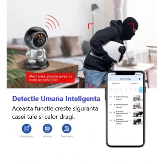 Έξυπνη κάμερα παρακολούθησης WiFi 6MP, μικρόφωνο αμφίδρομης επικοινωνίας, παρακολούθηση κατοικίδιων, παιδιών και ηλικιωμένων