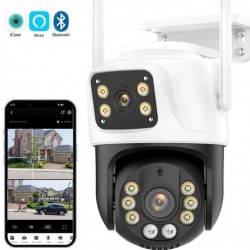 Διπλή κάμερα 12 MP ICsee IP67 με έγχρωμη νυχτερινή όραση 