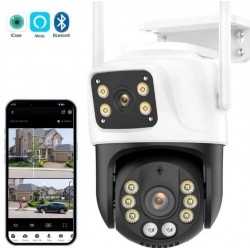 Διπλή κάμερα 12 MP ICsee IP67 με έγχρωμη νυχτερινή όραση 
