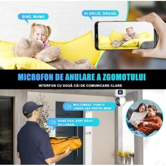 Διπλή κάμερα 6MP ICsee με υπέρυθρη σύνδεση και παρακολούθηση δύο ζωνών