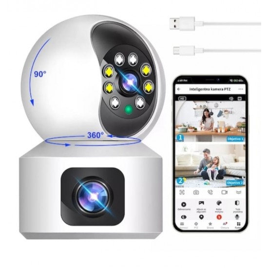 Διπλή κάμερα 6MP ICsee με υπέρυθρη σύνδεση και παρακολούθηση δύο ζωνών