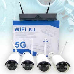 Σετ 4 καμερών IP - 4-καναλικό NVR 1MP με WiFi + ασύρματες κάμερες 5G