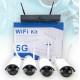 Σετ 4 καμερών IP - 4-καναλικό NVR 1MP με WiFi + ασύρματες κάμερες 5G