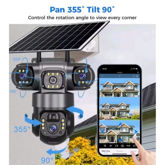 Τετραπλή κάμερα 4G με 4 φακούς 12MP+12MP+12MP+12MP, πλήρως αυτόνομη, 4K