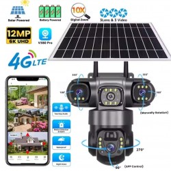 Τετραπλή κάμερα 4G με 4 φακούς 12MP+12MP+12MP+12MP, πλήρως αυτόνομη, 4K