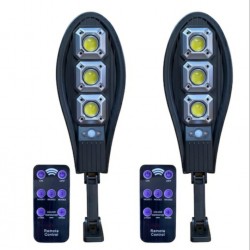 2 τεμάχια ηλιακή λάμπα LED 1200W IP65 + βάσεις στήριξης