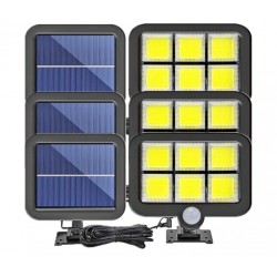   3 ηλιακές λάμπες με πάνελ 1200 W, αισθητήρα και βάσεις