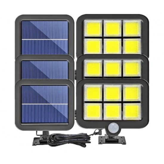 3 ηλιακές λάμπες με πάνελ 1200 W, αισθητήρα και βάσεις
