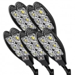 5 τεμάχια ηλιακή λάμπα LED 1800W IP65 + βάσεις