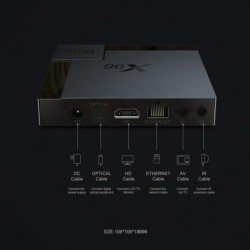 TV BOX X96 Mate - 6 GB RAM/128 GB ROM με Android 10, Bluetooth