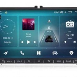 VW – Οθόνη πολυμέσων/πλοήγησης 9 ιντσών με Android 15, 4 GB RAM/64 GB ROM, καθώς και CarPlay και Android Auto.