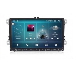 VW – Οθόνη πολυμέσων/πλοήγησης 9 ιντσών με Android 15, 4 GB RAM/64 GB ROM, καθώς και CarPlay και Android Auto.