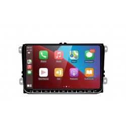 VW – Οθόνη πολυμέσων/πλοήγησης 9 ιντσών με Android 15, 2 GB RAM/16 GB ROM, καθώς και CarPlay και Android Auto.