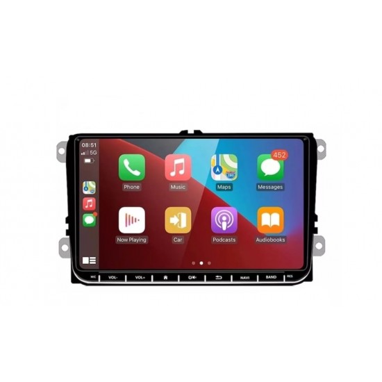 VW – 9 πολυμέσα/πλοήγηση Android 15, 2 GB RAM/16 GB ROM, CarPlay + Android Auto
