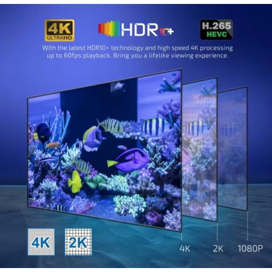 Tv Box M98 Pro με φωνητικό έλεγχο, AllWinner H313, 4 GB RAM/64 GB ROM