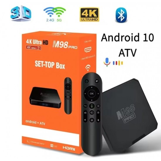 Tv Box M98 Pro με φωνητικό έλεγχο, AllWinner H313, 4 GB RAM/64 GB ROM