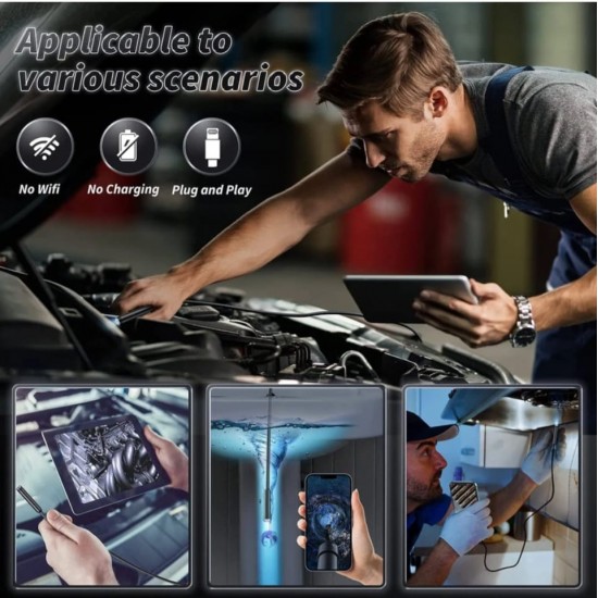 Ενδοσκοπική κάμερα plug and play, 10 μέτρα