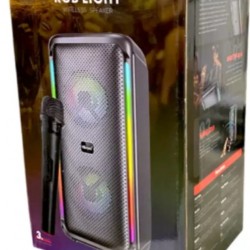  Ηχείο Bluetooth 80W – ισχυρά μπάσα, φώτα LED, 3800mAh