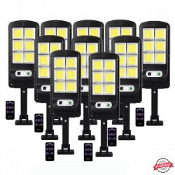 10 τεμ. Ηλιακή λάμπα COB LED 600W με αισθητήρα και τηλεχειριστήριο