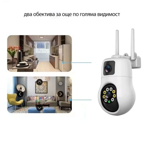 2 ΕΞΩΤΕΡΙΚΕΣ ΚΑΜΕΡΕΣ WIFI ΜΕ ΔΥΟ ΦΑΚΟΥΣ 10MP