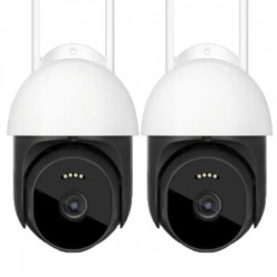 2 τεμάχια έξυπνη κάμερα ασφαλείας 4G 360° IP PTZ