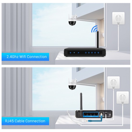 2 τεμάχια θολωτή κάμερα COBRA SMART SPHERE - 4MP - 4LED