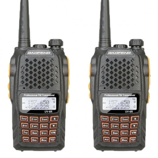 2 τεμάχια ραδιοσταθμός διπλής ζώνης Baofeng UV-6R