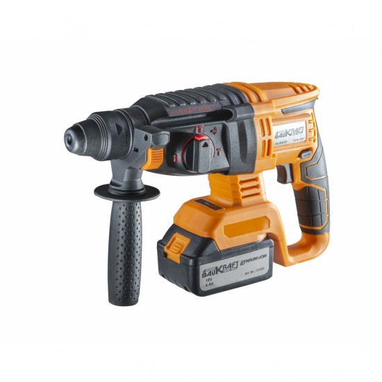 Baukraft Σφυρί χωρίς καλώδιο SDS-plus 2,2 J, 4 λειτουργίες, 18 V, 4 Ah