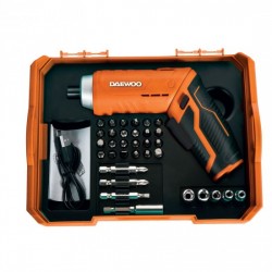 DAEWOO Καστανιά με μπαταρία LI-ION 3,7 V, 33 τεμ. αξεσουάρ, θήκη