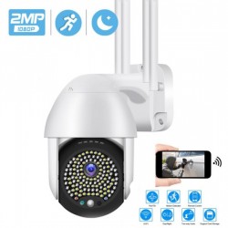 Αδιάβροχη περιστρεφόμενη κάμερα Wi-Fi Full HD 1080p με 68 LED και γωνία κάλυψης 320°