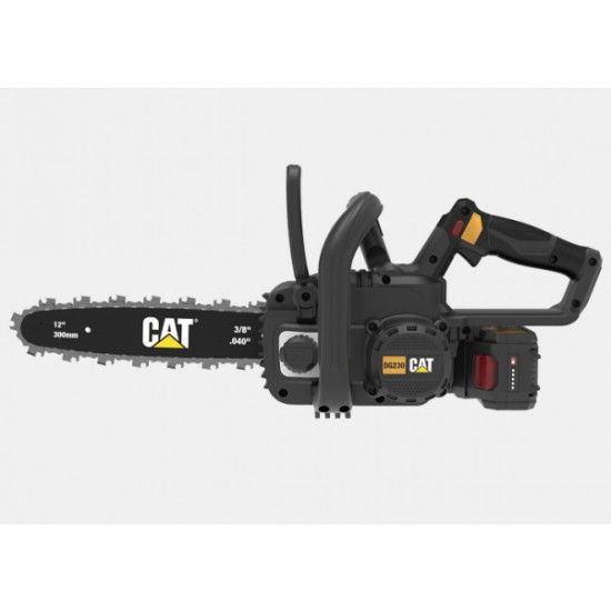 Ακουμπατέρ αλυσοπρίονο CAT DG230, 18V, 30 εκ., με μπαταρία και φορτιστή