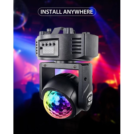 Διπλός δισκοειδής προβολέας Moving Head mini με 4 LED