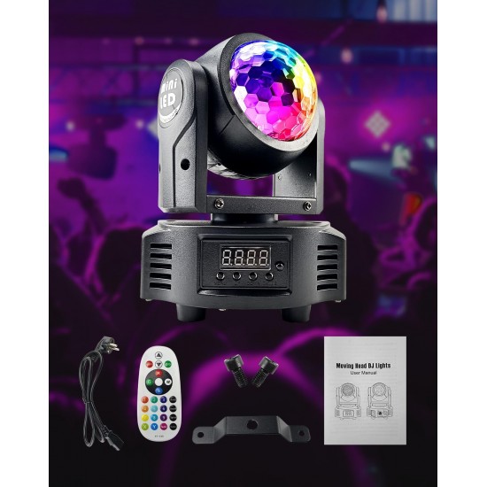 Διπλός δισκοειδής προβολέας Moving Head mini με 4 LED