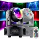 Διπλός δισκοειδής προβολέας Moving Head mini με 4 LED