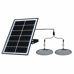 ΗΛΙΑΚΟΙ ΦΩΤΙΣΤΙΚΟΙ LED 2X5W IP65, ΜΑΥΡΟΙ