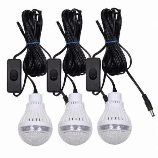 Ηλιακό σύστημα μετατροπέα GD8018, 12V-220V, 3 λαμπτήρες