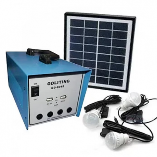 Ηλιακό σύστημα μετατροπέα GD8018, 12V-220V, 3 λαμπτήρες
