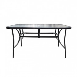 Ορθογώνιο τραπέζι κήπου My Garden WR2096, με γυαλί PVC, 150 x 90 x 72 εκ.